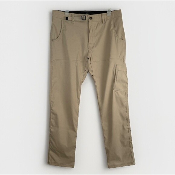 Prana Stretch Zion Pant 34 X 32 Sandbar Tan Vented Gorpcore Outdoor Stretch - Picture 1 of 16